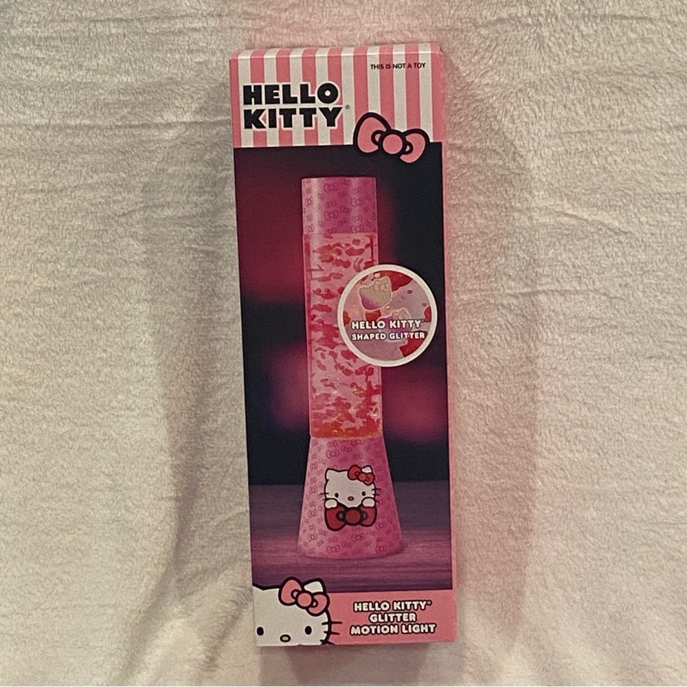 Sanrio Hello Kitty Glitter Motion Light Pink Officially Licensed 12" tall NWT
